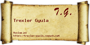 Trexler Gyula névjegykártya