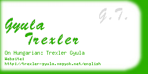 gyula trexler business card